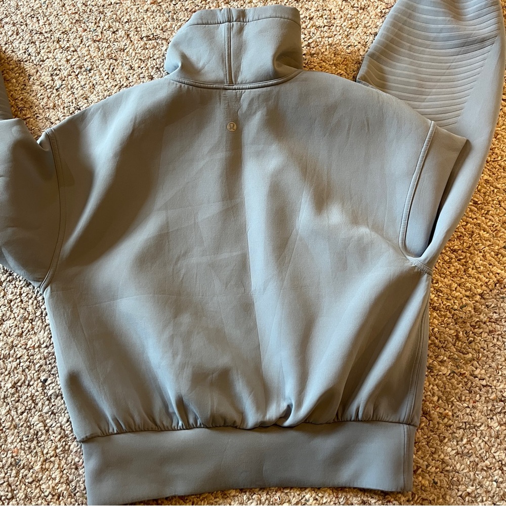Lululemon Full Flourish Pullover oversized cowl-neck sweater blue women’s 6 - Picture 7 of 9